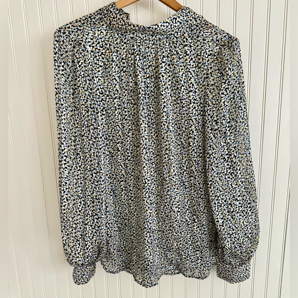 H&M Blue and Yellow Blouse Size Small